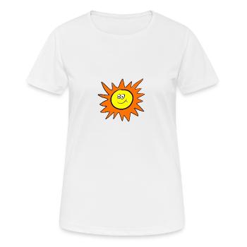 soleil - T-shirt respirant Femme - blanc - Devant - AI Model Female 172 dark (172cm)