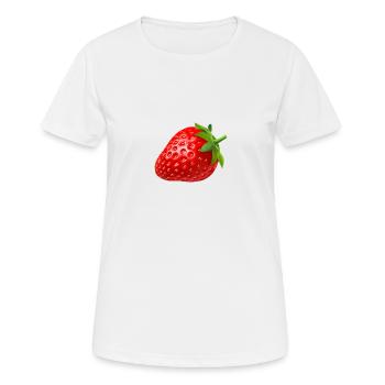 strawberry - Women's Breathable T-Shirt - white - Front - AI Model Female 172 dark (172cm)
