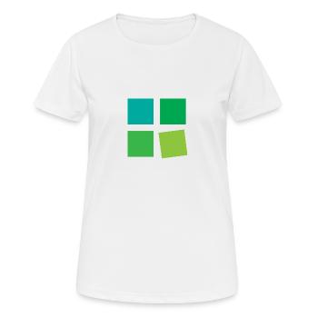 Carreaux carrés verts - T-shirt respirant Femme - blanc - Devant - AI Model Female 172 dark (172cm)