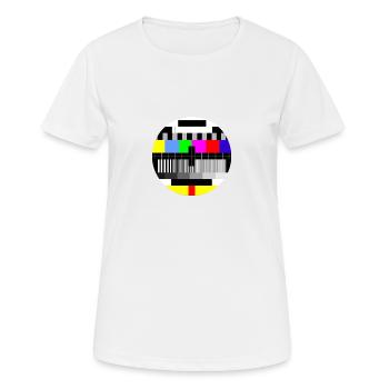 TV sight - Women's Breathable T-Shirt - white - Front - AI Model Female 172 dark (172cm)