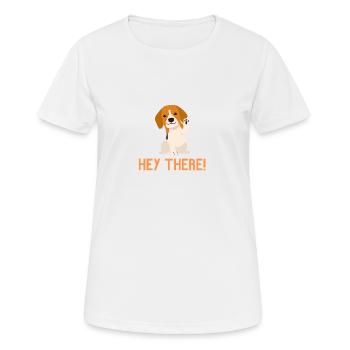 Hey there dog - Frauen T-Shirt atmungsaktiv - Weiß - Vorne - AI Model Female 172 dark (172cm)