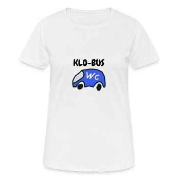 KLO-BUS - Frauen T-Shirt atmungsaktiv - Weiß - Vorne - AI Model Female 172 dark (172cm)