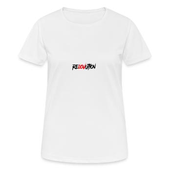 Relovution/ Revolution - T-shirt respirant Femme - blanc - Devant - AI Model Female 172 dark (172cm)