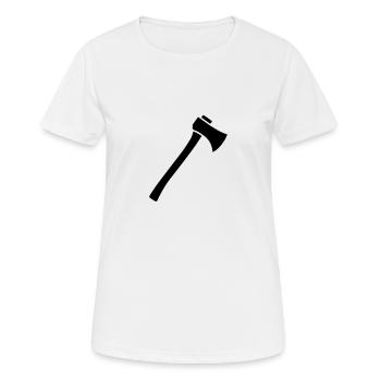 Axt - Frauen T-Shirt atmungsaktiv - Weiß - Vorne - AI Model Female 172 dark (172cm)
