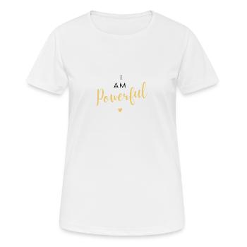 Je suis l’amour de soi puissant - T-shirt respirant Femme - blanc - Devant - AI Model Female 172 dark (172cm)