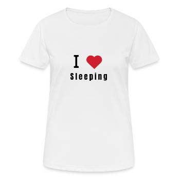J’adore dormir - T-shirt respirant Femme - blanc - Devant - AI Model Female 172 dark (172cm)