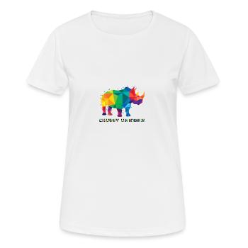 Chubby Unicorn colorful lettering - Women's Breathable T-Shirt - white - Front - AI Model Female 172 dark (172cm)