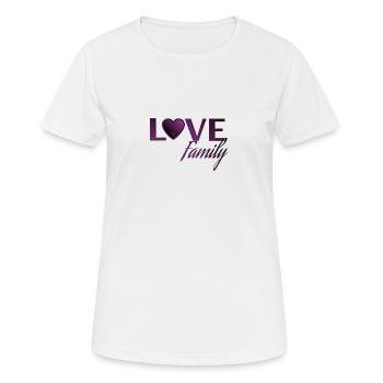 love family - T-shirt respirant Femme - blanc - Devant - AI Model Female 172 dark (172cm)