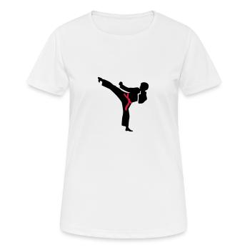Karate - Women's Breathable T-Shirt - white - Front - AI Model Female 172 dark (172cm)