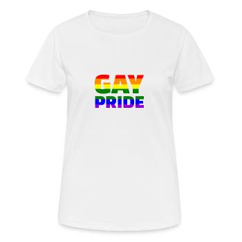 Gay Pride - T-shirt respirant Femme - blanc - Devant - AI Model Female 172 dark (172cm)