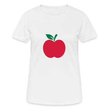 Apple - Women's Breathable T-Shirt - white - Front - AI Model Female 172 dark (172cm)