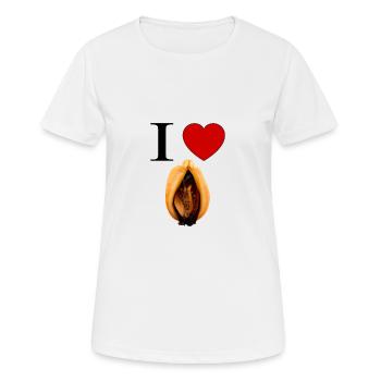I love mussel - Frauen T-Shirt atmungsaktiv - Weiß - Vorne - AI Model Female 172 dark (172cm)