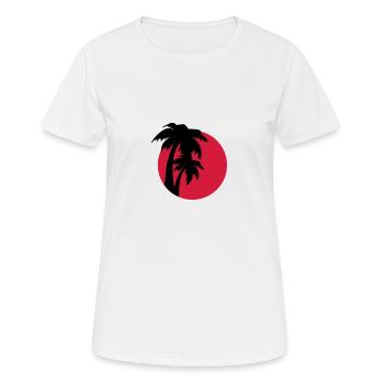 palms - Women's Breathable T-Shirt - white - Front - AI Model Female 172 dark (172cm)