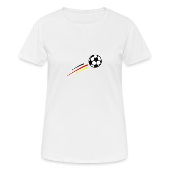 ball_deutsch_4farb - Women's Breathable T-Shirt - white - Front - AI Model Female 172 dark (172cm)