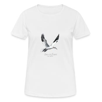 Basstölpel - Herz von Breizh - Frauen T-Shirt atmungsaktiv - Weiß - Vorne - AI Model Female 172 dark (172cm)