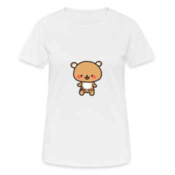 Bär mit eingeklappten Lichtschwert - Frauen T-Shirt atmungsaktiv - Weiß - Vorne - AI Model Female 172 dark (172cm)