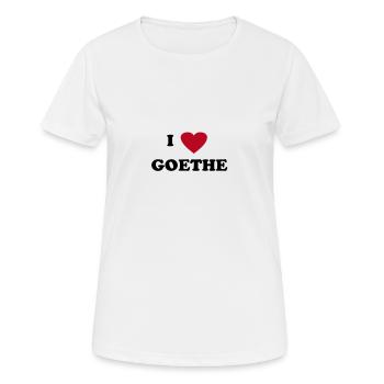 I love Goethe - Frauen T-Shirt atmungsaktiv - Weiß - Vorne - AI Model Female 172 dark (172cm)