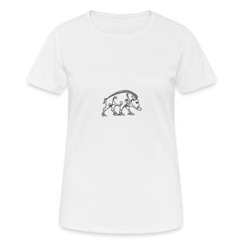 Keltischer Eber - Frauen T-Shirt atmungsaktiv - Weiß - Vorne - AI Model Female 172 dark (172cm)