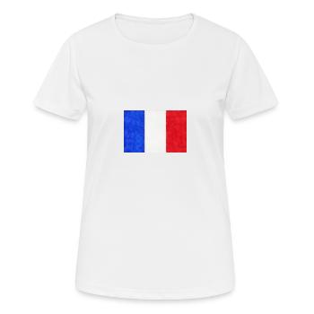 French flag tricolor France - Women's Breathable T-Shirt - white - Front - AI Model Female 172 dark (172cm)
