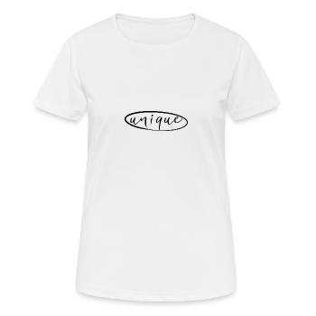 unique - Frauen T-Shirt atmungsaktiv - Weiß - Vorne - AI Model Female 172 dark (172cm)