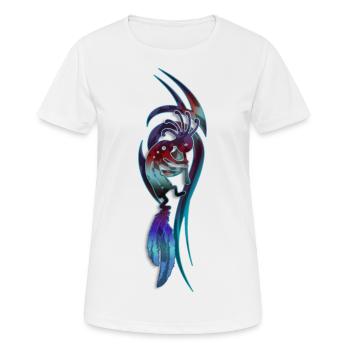 Fruchtbarkeitstanz Kokopelli - Frauen T-Shirt atmungsaktiv - Weiß - Vorne - AI Model Female 172 dark (172cm)