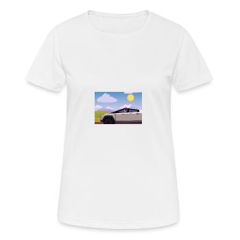 Tesla in Tesla - Women's Breathable T-Shirt - white - Front - AI Model Female 172 dark (172cm)