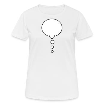 Denkblase Design - Frauen T-Shirt atmungsaktiv - Weiß - Vorne - AI Model Female 172 dark (172cm)