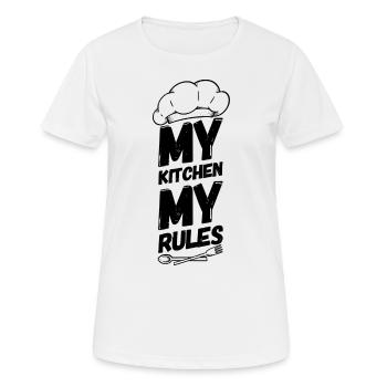 Cuisine cuisine cuisine cuisinière - T-shirt respirant Femme - blanc - Devant - AI Model Female 172 dark (172cm)
