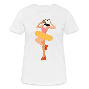 Puffin Girl - Frauen T-Shirt atmungsaktiv - Weiß - Vorne - AI Model Female 172 dark (172cm)