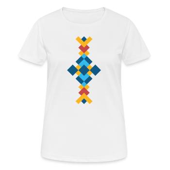 SYMBOLE KABYLE - T-shirt respirant Femme - blanc - Devant - AI Model Female 172 dark (172cm)