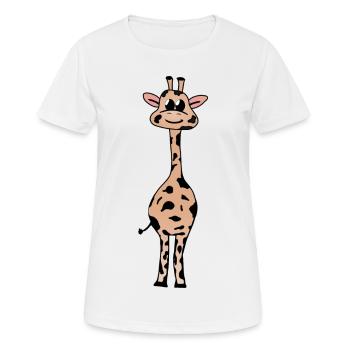girafe - T-shirt respirant Femme - blanc - Devant - AI Model Female 172 dark (172cm)