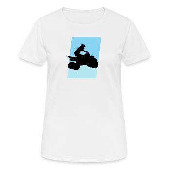 Quad Motorsport ATV Quad - Women's Breathable T-Shirt - white - Front - AI Model Female 172 dark (172cm)