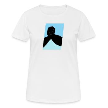 Arm Wrestling Bench Press Strong Man - Women's Breathable T-Shirt - white - Front - AI Model Female 172 dark (172cm)