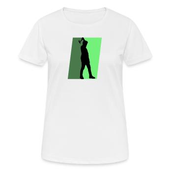 Lancer de hache Double hache Double hache - T-shirt respirant Femme - blanc - Devant - AI Model Female 172 dark (172cm)