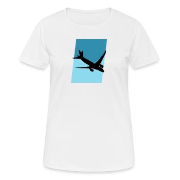 Aerospace Luftfahrt Fliegen - Frauen T-Shirt atmungsaktiv - Weiß - Vorne - AI Model Female 172 dark (172cm)