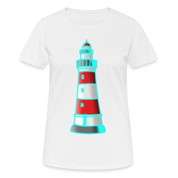 Leuchtturm Nautik Seefahrt Maritim Xmas - Frauen T-Shirt atmungsaktiv - Weiß - Vorne - AI Model Female 172 dark (172cm)