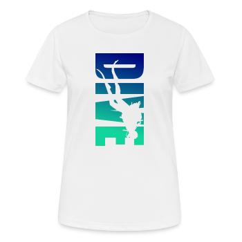 dive diver tauchen taucher - Frauen T-Shirt atmungsaktiv - Weiß - Vorne - AI Model Female 172 dark (172cm)