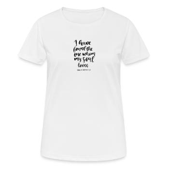 l'amour - T-shirt respirant Femme - blanc - Devant - AI Model Female 172 dark (172cm)