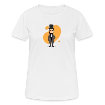 Portrait du président américain Abraham Lincoln - T-shirt respirant Femme - blanc - Devant - AI Model Female 172 dark (172cm)