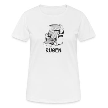 CHAISE DE PLAGE RÜGEN - T-shirt respirant Femme - blanc - Devant - AI Model Female 172 dark (172cm)