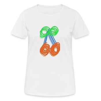 Festival d’été Cerises 🍒 - T-shirt respirant Femme - blanc - Devant - AI Model Female 172 dark (172cm)