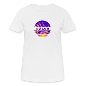 Köln Logo aus Diskokugel - Frauen T-Shirt atmungsaktiv - Weiß - Vorne - AI Model Female 172 dark (172cm)
