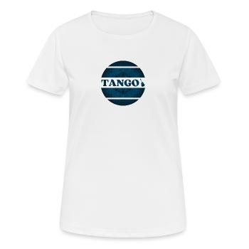 Design de tango bleu pour danseurs de tango - T-shirt respirant Femme - blanc - Devant - AI Model Female 172 dark (172cm)