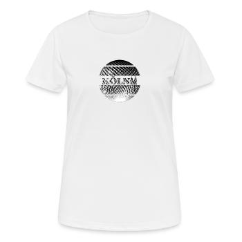 Köln silberne Diskokugel - Frauen T-Shirt atmungsaktiv - Weiß - Vorne - AI Model Female 172 dark (172cm)