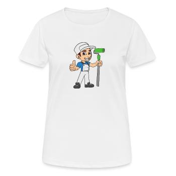 Maler Tapezierer - Frauen T-Shirt atmungsaktiv - Weiß - Vorne - AI Model Female 172 dark (172cm)