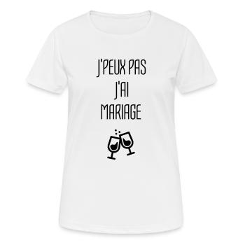 Ehe Hochzeit Liebe Paar Ehemann Frau Braut Love - Frauen T-Shirt atmungsaktiv - Weiß - Vorne - AI Model Female 172 dark (172cm)