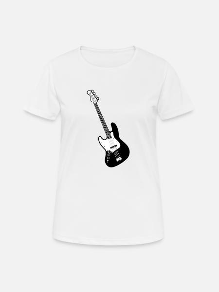 E Gitarre - Frauen T-Shirt atmungsaktiv - Weiß
