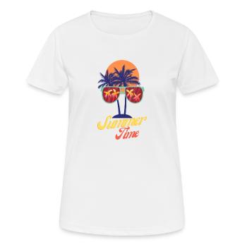 Heure d’été II - T-shirt respirant Femme - blanc - Devant - AI Model Female 172 dark (172cm)
