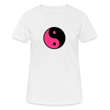 Yin Yang - Frauen T-Shirt atmungsaktiv - Weiß - Vorne - AI Model Female 172 dark (172cm)
