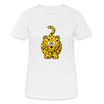 léopard - T-shirt respirant Femme - blanc - Devant - AI Model Female 172 dark (172cm)